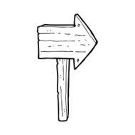 Cartoon Sign Post N90