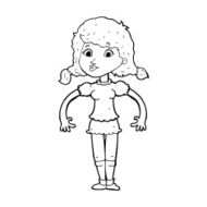 cartoon pretty girl N142