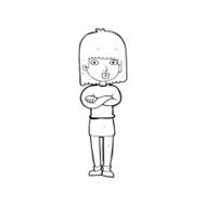 cartoon impatient woman N13