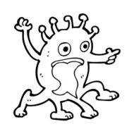 cartoon weird little alien N27