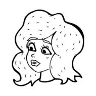cartoon woman looking concerned N13