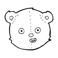cartoon teddy bear head N20