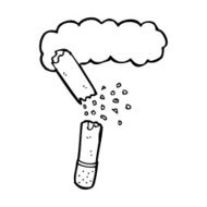 cartoon broken cigarette N9