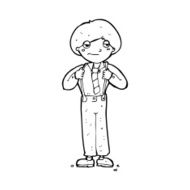 cartoon man wearing braces N14
