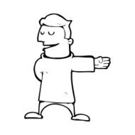 cartoon man gesturing direction N14