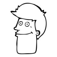 cartoon smiling man N37