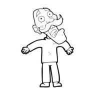 cartoon terrified old man N26