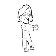 cartoon shocked man N166