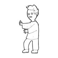 cartoon shocked man N167