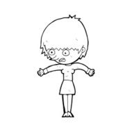 cartoon woman panicking N13