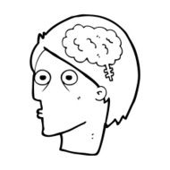 cartoon head with brain symbol N51