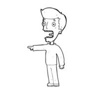 cartoon terrified man N380