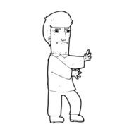 cartoon grumpy man N29
