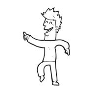 cartoon man pointing and laughing N52