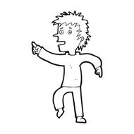 cartoon happy man pointing N79