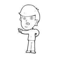 cartoon shocked man pointing N17