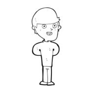 cartoon happy man N644
