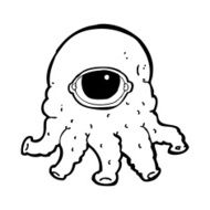 cartoon alien head N13