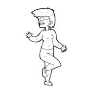 Cartoon Woman Waving N448