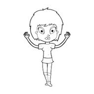 cartoon pretty girl N144