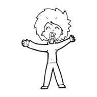 Cartoon Woman Shouting N17
