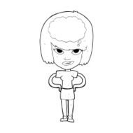 cartoon woman thinking N60