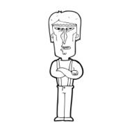 cartoon angry man N142