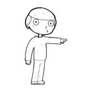 Cartoon Man Pointing N273