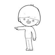 Cartoon Man Pointing N274