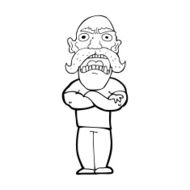 cartoon angry man N144