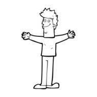 cartoon happy man N648