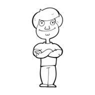 cartoon happy man N649