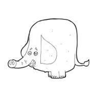 cartoon happy elephant N19