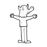 cartoon friendly werewolf N19
