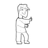 cartoon happy man N652