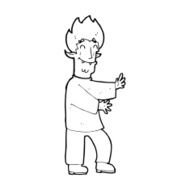 cartoon excited vampire N14