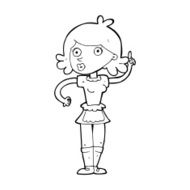 cartoon surprised maid N14