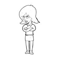 cartoon angry woman N24