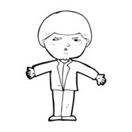 cartoon annoyed man N111