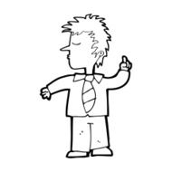 cartoon man making his point N14