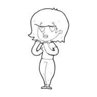 cartoon woman in love N138