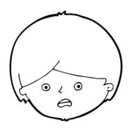 cartoon unhappy boy N79