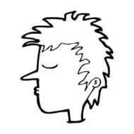 cartoon male face N25