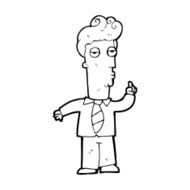 cartoon bored man asking question N13