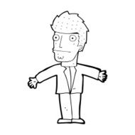 cartoon confused man N77