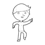 cartoon happy pointing N14