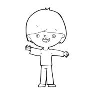 cartoon happy boy N334