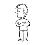 cartoon man refusing to listen N10