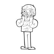 cartoon shocked gym man N21