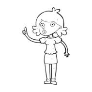 cartoon woman with idea N351